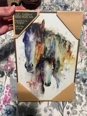 Big Sky Gallery Wall Art Horse Watercolor Print - Multicolor